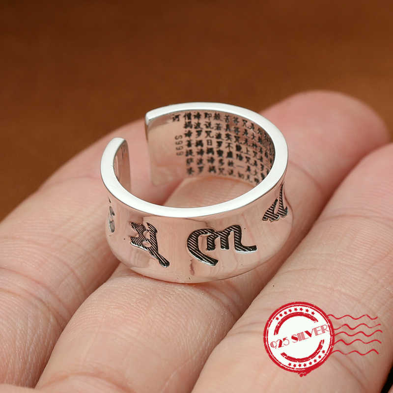 S999 sterling silver men's ring jewelry personality retro style six words mantra classic heart shape opening ring send lover's
S999 sterling silver men's ring jewelry personality retro style six words mantra classic heart shape opening ring send lover's