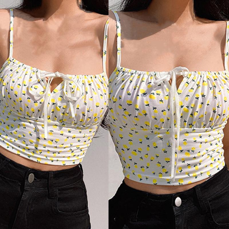 Floral Print Sleeveless Camis Top Tee Summer Tie Up Backless Crop Top Women Fashion Summer Spaghetti Strap, Yellow
Floral Print Sleeveless Camis Top Tee Summer Tie Up Backless Crop Top Women Fashion Summer Spaghetti Strap, Yellow