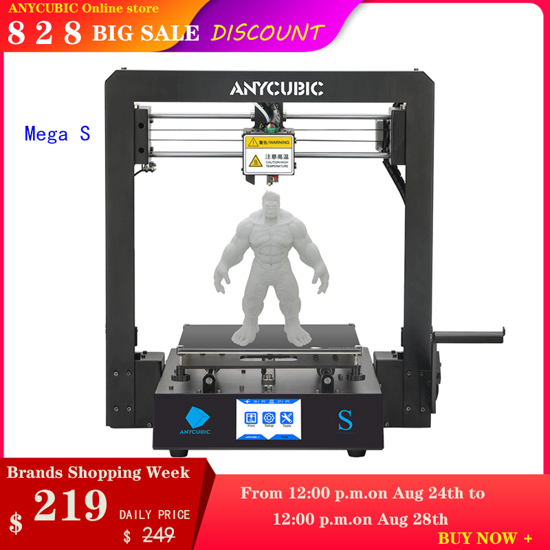 ANYCUBIC Mega S 3D Printer I3 Mega Large Size TPU High Precision Touch Screen DIY 3D Printer Kit Impressora With Extruder
ANYCUBIC Mega S 3D Printer I3 Mega Large Size TPU High Precision Touch Screen DIY 3D Printer Kit Impressora With Extruder