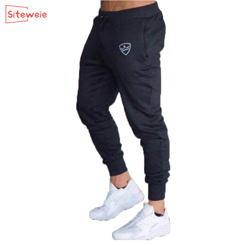 SITEWEIE Joggers Sport Running Pants Fitness Mens Cotton Men Sportswear Tracksuit Bottoms Skinny Sweatpants Gyms Trousers G247 200925