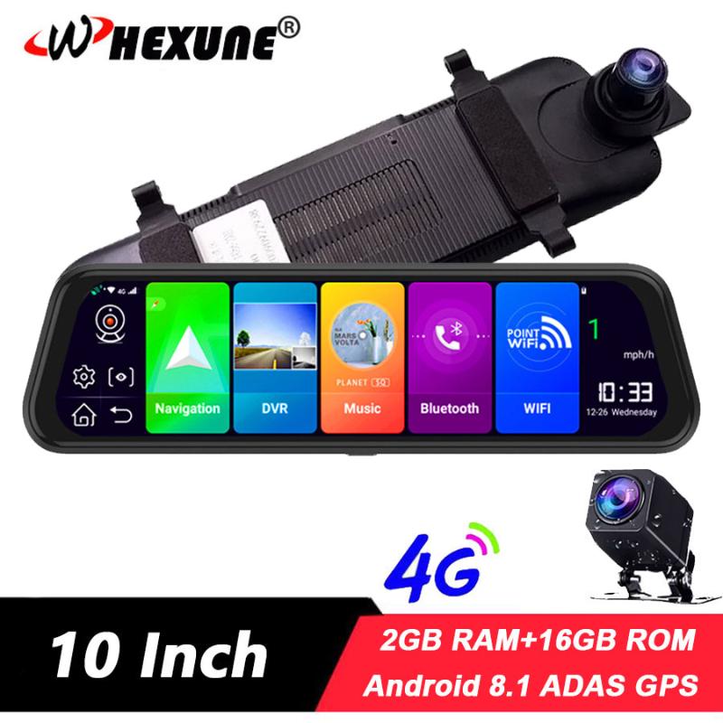 WHEXUNE 10" DVR 4G Android 8.1 Car Rearview Mirror Camera Bluetooth GPS Navigator ADAS Night Vision Dash Cam Camera 2GB +16GB car dvr
WHEXUNE 10" DVR 4G Android 8.1 Car Rearview Mirror Camera Bluetooth GPS Navigator ADAS Night Vision Dash Cam Camera 2GB +16GB car dvr
