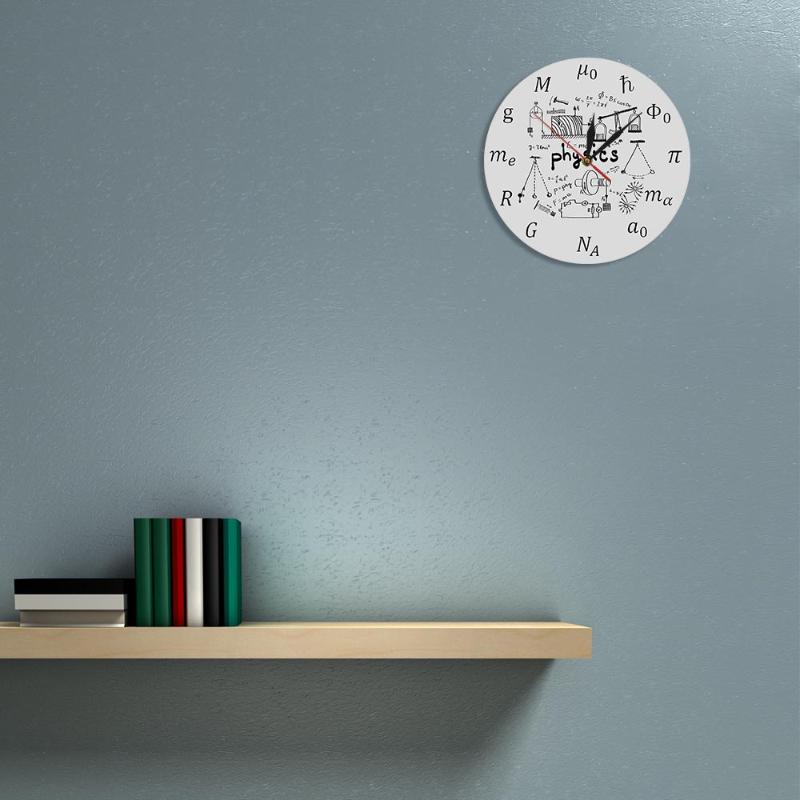 Science Art Physics Elements and Symbols Wall Clock Math Equations Wall Decor Silent Clock Laboratory Sign Physicist Gift