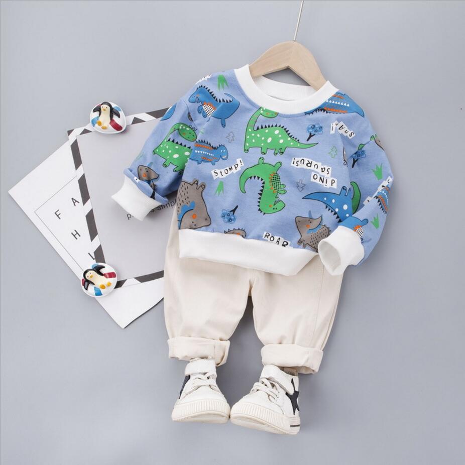Baby Boys Clothing Sets Spring Autumn Cotton Dinosaur Long Sleeves T-Shirt+ Pants 2PCS/set for Kids Outfit Infant Boy Clothes, Blue
Baby Boys Clothing Sets Spring Autumn Cotton Dinosaur Long Sleeves T-Shirt+ Pants 2PCS/set for Kids Outfit Infant Boy Clothes, Blue