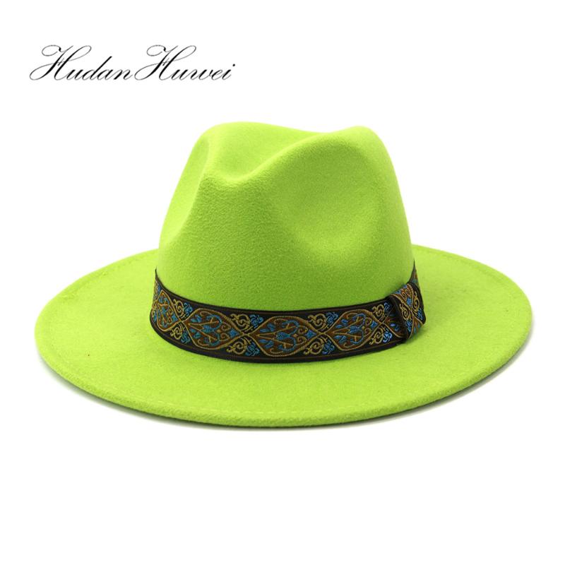 2020 New Hot Sell British Style Woolen Jazz Fedora Hat Wide Brim Hats Cotton Women Fashion Elegant Oversized Caps, White
2020 New Hot Sell British Style Woolen Jazz Fedora Hat Wide Brim Hats Cotton Women Fashion Elegant Oversized Caps, White