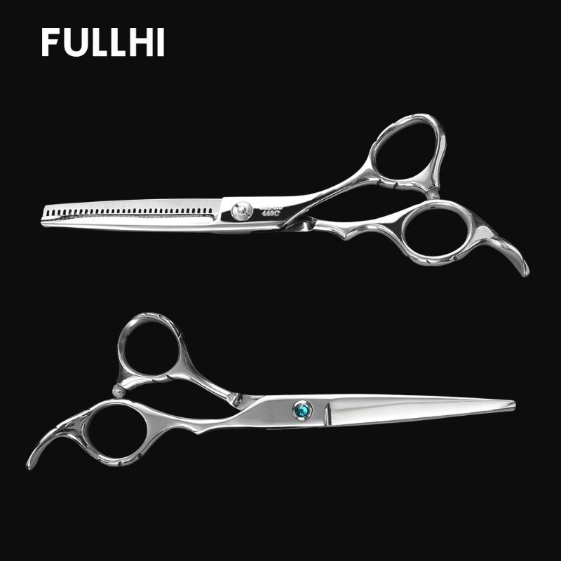 6 in Hair Scissors of Hairdressers for Hair Salons Hairstyle Hairdressing Cutting Thinning Scissors Haircuts Case Razor Shears