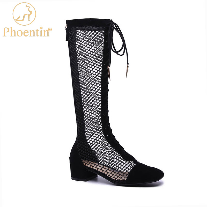 Phoentin black knee high boots mesh summer shoes 2020 lace up boots back zipper square toe mid real leather shoes women FT1031, Black ankle boots
Phoentin black knee high boots mesh summer shoes 2020 lace up boots back zipper square toe mid real leather shoes women FT1031, Black ankle boots