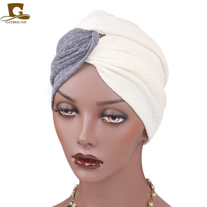 New double color Twist Pleated Hair Wrap Stretch Turban chemo cap Cancer Hat Hairband Head band Wedding patchwork bandanas
New double color Twist Pleated Hair Wrap Stretch Turban chemo cap Cancer Hat Hairband Head band Wedding patchwork bandanas