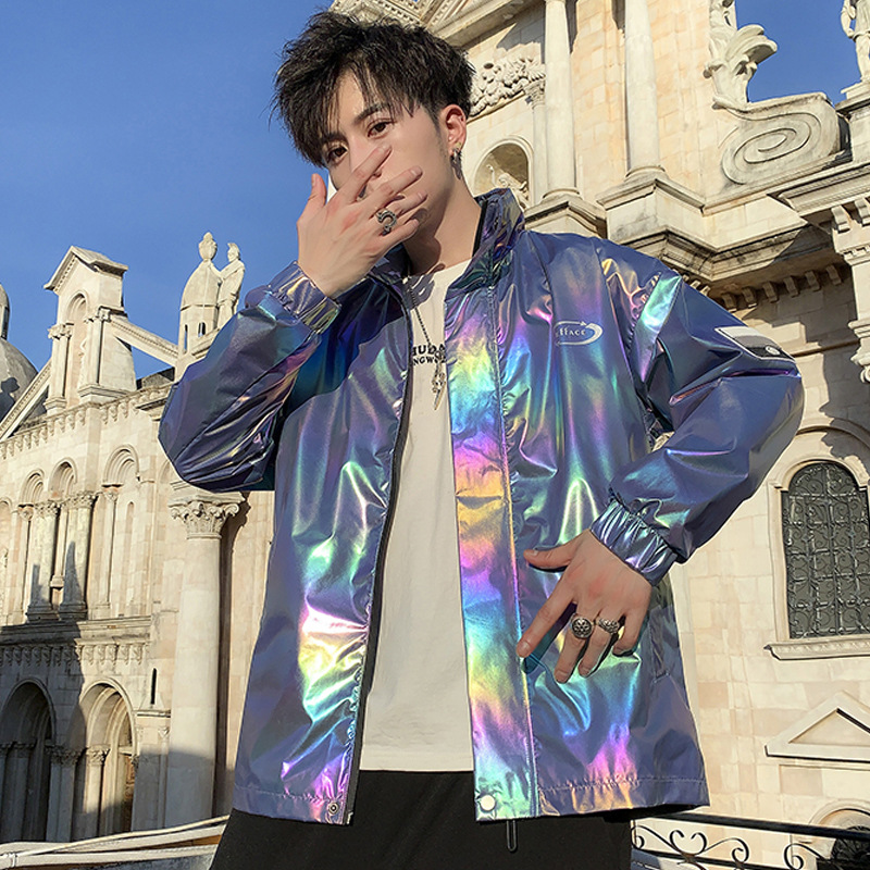 Men Streetwear Colorful Jackets Turn-down Collar Loose Zipper All-match Korean Style Coats Mens Clothing, Blue
Men Streetwear Colorful Jackets Turn-down Collar Loose Zipper All-match Korean Style Coats Mens Clothing, Blue