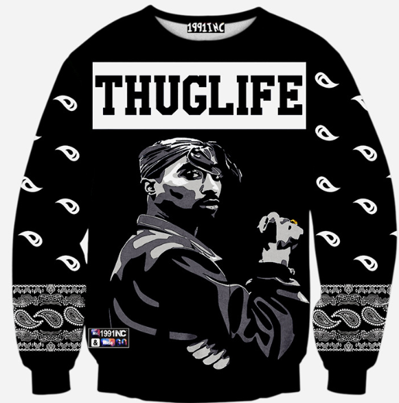 New fashion men/women's fall casual tops sweatshirts 3D print KTZ bandana Tupac THUGLIFE sweatshirt hip hop fz0950, Black
New fashion men/women's fall casual tops sweatshirts 3D print KTZ bandana Tupac THUGLIFE sweatshirt hip hop fz0950, Black