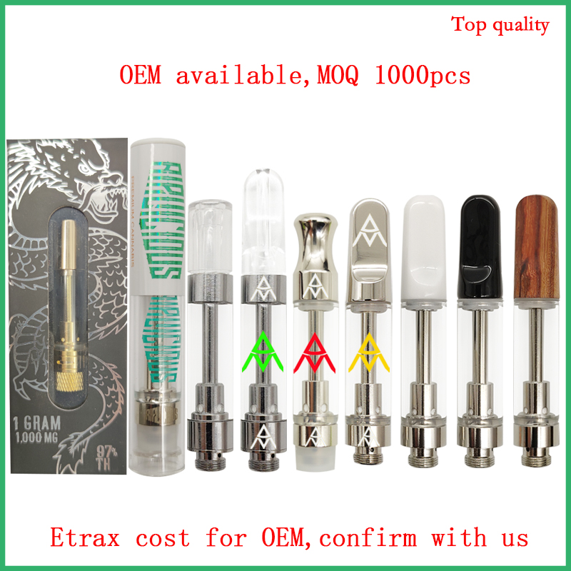 510 Ceramic Glass Cartridge G5 M6T Ceramic Coil CC Carts OEM custom logo packaging Ceramic TH2 TH205 Tank Thick Oil Vaporizer Atomizers