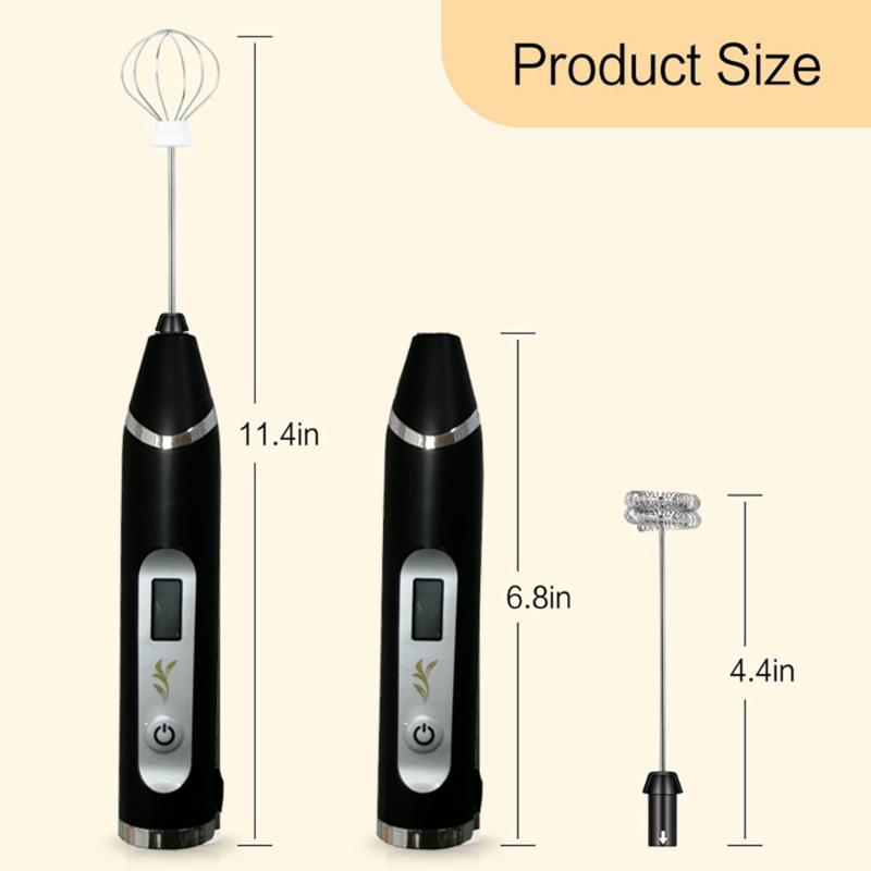 Electric USB Charging LCD Egg Beater Handheld Milk Coffee Frother Drink Mixer 4.5V-5.5V Stainless Steel + Plastic
Electric USB Charging LCD Egg Beater Handheld Milk Coffee Frother Drink Mixer 4.5V-5.5V Stainless Steel + Plastic