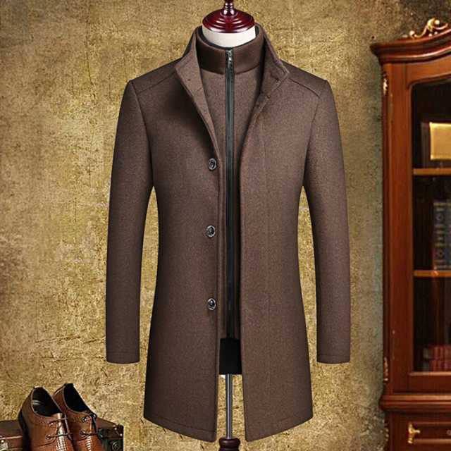 mens wool winter coats jackets 2020 Fashion High-end Leisur Long sections Coat Wool Winter Vest liner Coats Men Plus Size 4XL
