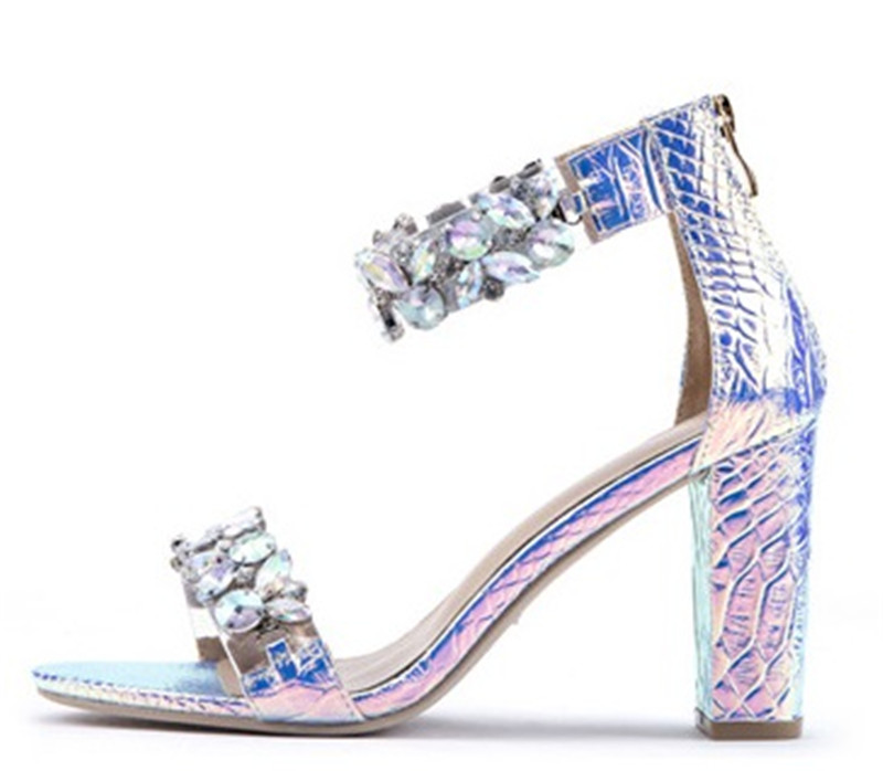 Women Ankle Strap Rhinestone High Heels Sandals Shoes Lady Summer Sexy Party Design Thick Heels Zip Dress Shoes Plus size 43, As pictures
Women Ankle Strap Rhinestone High Heels Sandals Shoes Lady Summer Sexy Party Design Thick Heels Zip Dress Shoes Plus size 43, As pictures
