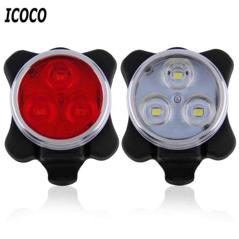 ICOCO Practical Cycling Bicycle 3 LED Head Front Rear Tail light Rechargeable Battery With USB Charging Cable 2 Color Available
ICOCO Practical Cycling Bicycle 3 LED Head Front Rear Tail light Rechargeable Battery With USB Charging Cable 2 Color Available