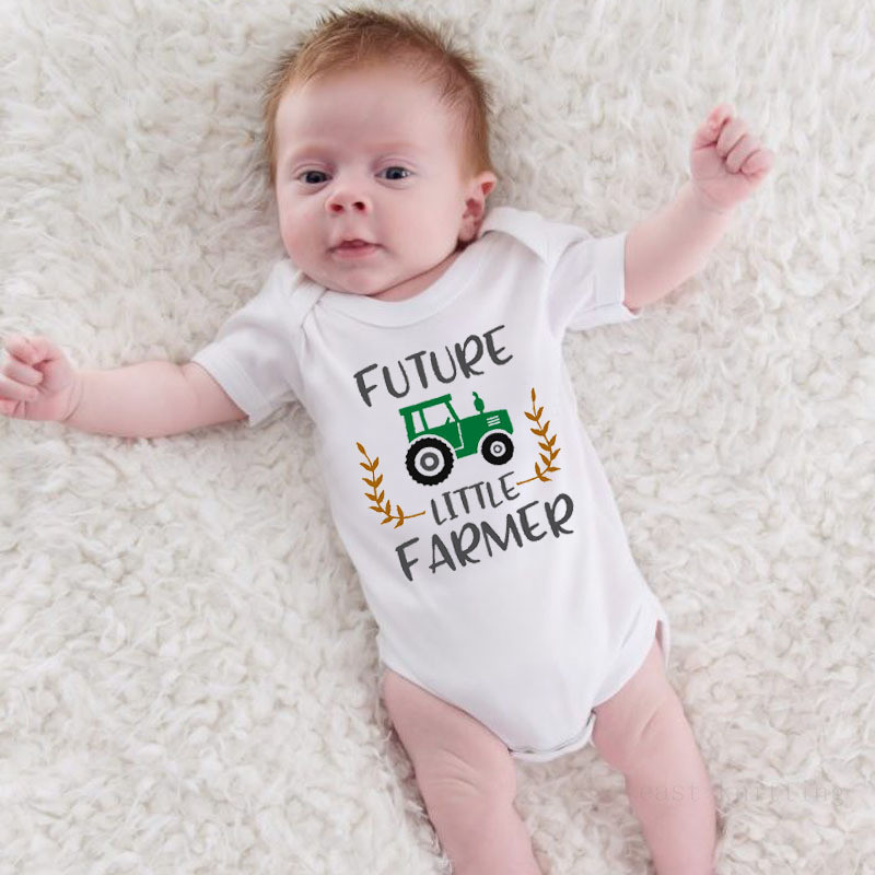 Newborn Baby Clothes Future Little Farmer Cotton Romper Playsuit Sunsuit Outfits Infant Boys Girls Summer Rompers Costume 0-24M, White
Newborn Baby Clothes Future Little Farmer Cotton Romper Playsuit Sunsuit Outfits Infant Boys Girls Summer Rompers Costume 0-24M, White