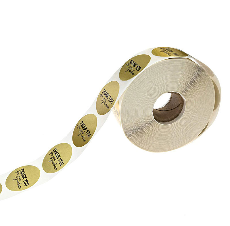 500pcsroll 15inch Gold Round Thank You Adhesive Label Stickers Envelope Baking Package Gift Box Decor3943952