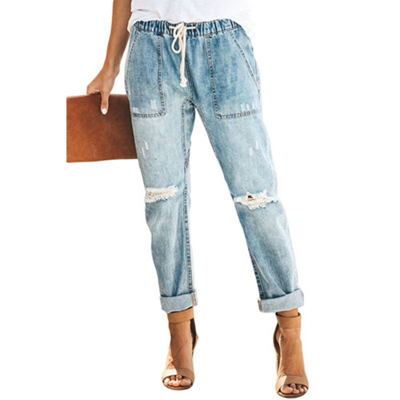 2020 Fashion Elastic Waist Woman Denim Pants Women Plus Large Size Trousers Casual Loose Vintage Denim Harem Pants Jean Feminino, Blue
2020 Fashion Elastic Waist Woman Denim Pants Women Plus Large Size Trousers Casual Loose Vintage Denim Harem Pants Jean Feminino, Blue