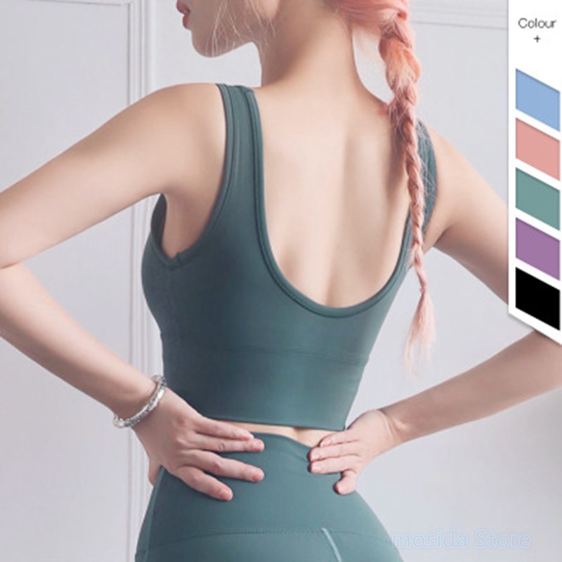 2020 new full package single wear sports underwear female high-strength shockproof gather deep U beautiful back yoga bra, Black 
2020 new full package single wear sports underwear female high-strength shockproof gather deep U beautiful back yoga bra, Black