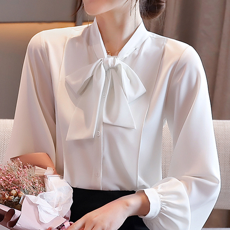 long sleeve white blouse shirts women blouses blusas mujer de moda 2020 blouse women Bow V-neck chiffon shirt tops D418
long sleeve white blouse shirts women blouses blusas mujer de moda 2020 blouse women Bow V-neck chiffon shirt tops D418