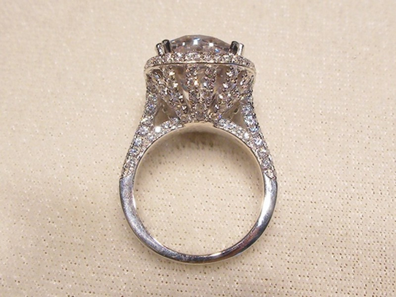 Luxury 8ct Diamond Ring 14K White Gold Jewelry Moissanite Court Engagement Wedding band Rings for Women Bridal Party accessory LJ200828