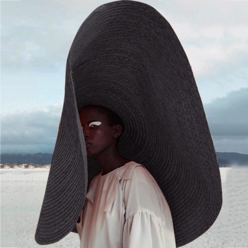 Fashion Large Wide Brim Sun Hat Beach Anti-UV Sun Protection Foldable Cap Cover Straw hat sunken beach, Black
Fashion Large Wide Brim Sun Hat Beach Anti-UV Sun Protection Foldable Cap Cover Straw hat sunken beach, Black