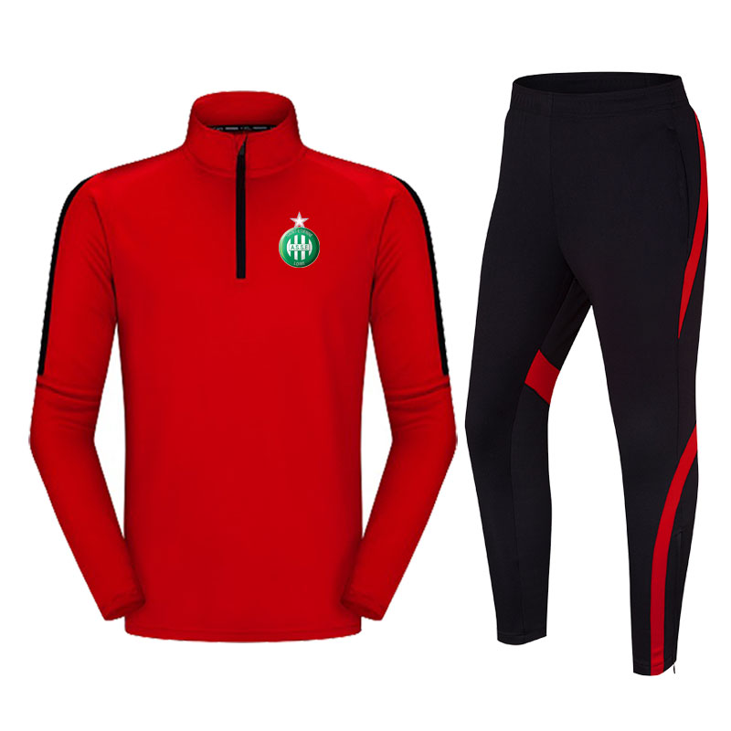 ASSE football club hot men's training suit Polyester jacket Outdoor jogging Tracksuits casual and comfortable Soccer suit, Gray
ASSE football club hot men's training suit Polyester jacket Outdoor jogging Tracksuits casual and comfortable Soccer suit, Gray