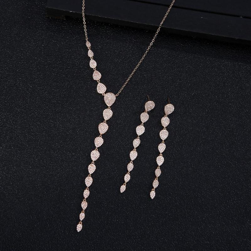 Earrings & Necklace Luxury Long Leaf Pendant Cubic Zirconia Wedding Jewellery Sets For Women Water Drop African Dubai Brides2pcs Jewelry D14, As pic
Earrings & Necklace Luxury Long Leaf Pendant Cubic Zirconia Wedding Jewellery Sets For Women Water Drop African Dubai Brides2pcs Jewelry D14, As pic