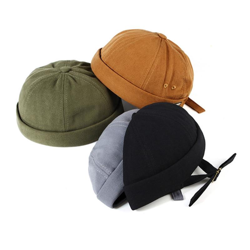 Beanies Men Women Skullcap Sailor Cap Solid Color Rolled Cuff Bucket Brimless Hat Leather Adjustment Buckle Cotton Hats
Beanies Men Women Skullcap Sailor Cap Solid Color Rolled Cuff Bucket Brimless Hat Leather Adjustment Buckle Cotton Hats