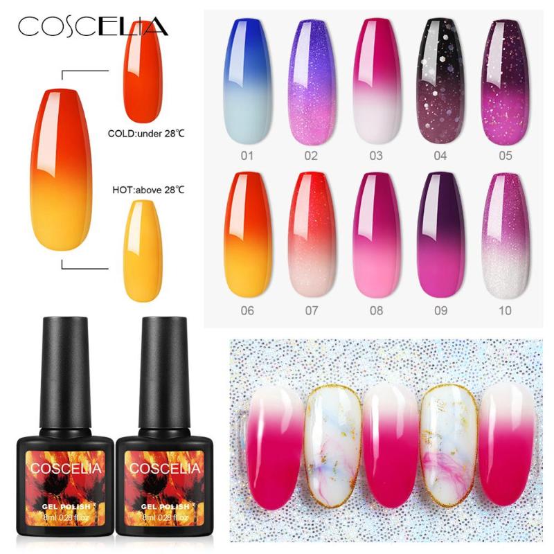 COSCELIA 8ML Thermo Changing UV Gel Nail Polish Soak Off UV & LED Nail Gel Summer Trend Color Temperature Varnish, 1001
COSCELIA 8ML Thermo Changing UV Gel Nail Polish Soak Off UV & LED Nail Gel Summer Trend Color Temperature Varnish, 1001