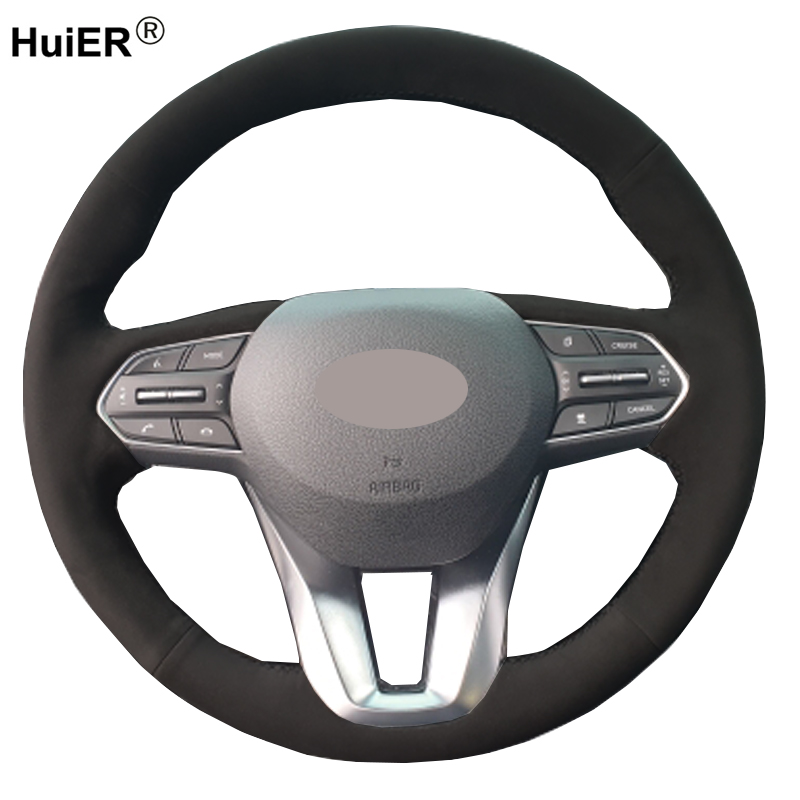 Hand Sewing Car Steering Wheel Cover Black Suede Wrap Funda volante For Santa Fe 2020 2020 Braid on the Steering wheel
Hand Sewing Car Steering Wheel Cover Black Suede Wrap Funda volante For Santa Fe 2020 2020 Braid on the Steering wheel