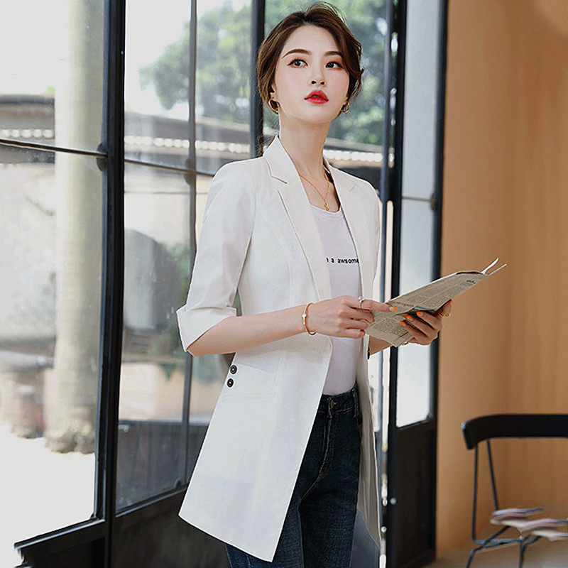 2020 New Mid-long Coat Women' Trend Spring Summer Blazer Feminino Half-sleeved Thin Section Suit Jacket Plus Size 4XL Tops R421, Black
2020 New Mid-long Coat Women' Trend Spring Summer Blazer Feminino Half-sleeved Thin Section Suit Jacket Plus Size 4XL Tops R421, Black