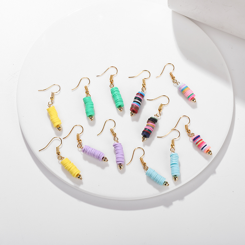 G.YCX Bohemian Polymer Clay Disc Beads Bar Earrings Rainbow Tubular Vinyl Record Beads Mixed Heishi Earrings Women Beach Jewelry
G.YCX Bohemian Polymer Clay Disc Beads Bar Earrings Rainbow Tubular Vinyl Record Beads Mixed Heishi Earrings Women Beach Jewelry