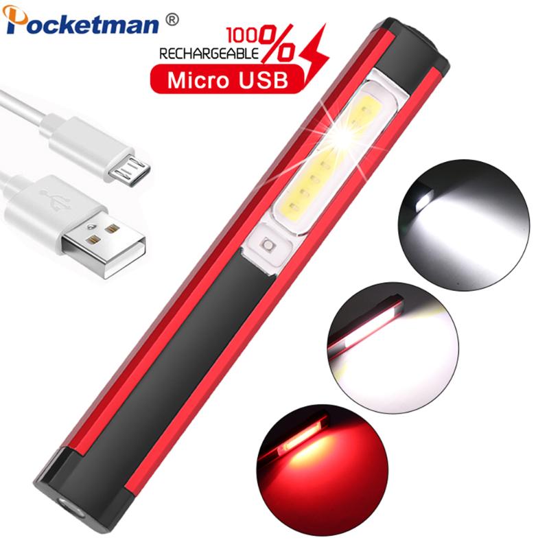 Flashlights Torches Powerful Work Light COB LED Magnetic Lamp USB Rechargeable Torch Inspection With Red/White
Flashlights Torches Powerful Work Light COB LED Magnetic Lamp USB Rechargeable Torch Inspection With Red/White