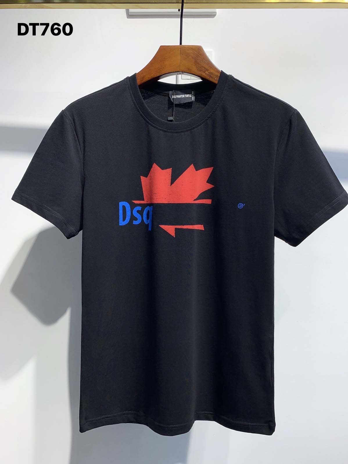 DSQ PHANTOM TURTLE 2020SS New Mens Designer T shirt Italy fashion Tshirts Summer Men DSQ T-shirt Male Top Quality 100% Cotton Top 5877, Black