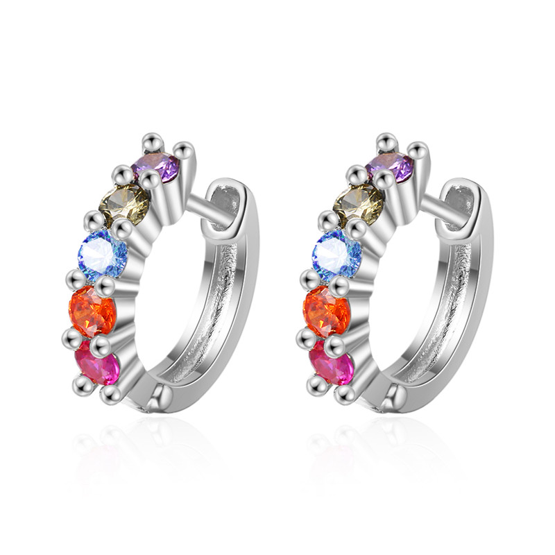 Pure Silver 925 Girl Earrings Jewelry Bright Crystal Colorful Hoop Earrings Female Princess Accessories Gold Fashion
Pure Silver 925 Girl Earrings Jewelry Bright Crystal Colorful Hoop Earrings Female Princess Accessories Gold Fashion