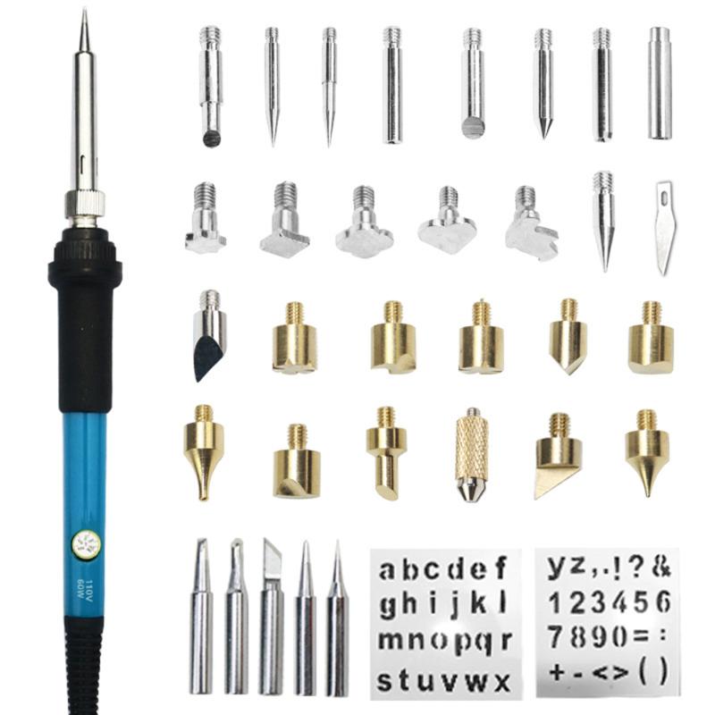 35PCS Carving Pyrography Tool Multi-Function Internal Heating Tempreture Adjuatable Soldering Iron With Ceramic Heating Core
35PCS Carving Pyrography Tool Multi-Function Internal Heating Tempreture Adjuatable Soldering Iron With Ceramic Heating Core