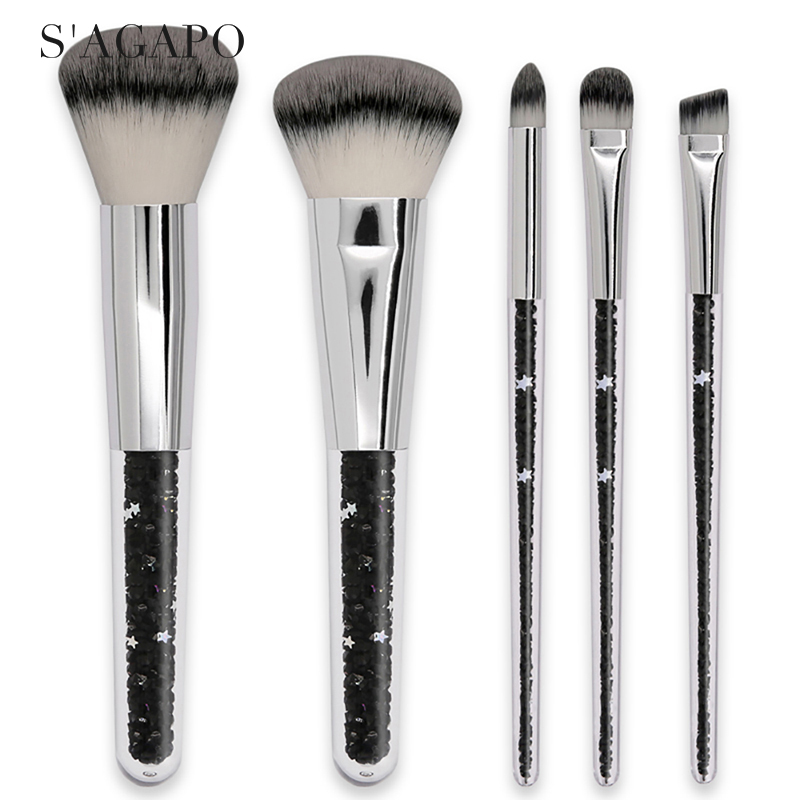 S'AGAPO 5pcs Transparent Fundation Makeup Brush Set Eyeshadow Eyeliner Concealer Blush Professional Face Beauty Makeup Brushes
S'AGAPO 5pcs Transparent Fundation Makeup Brush Set Eyeshadow Eyeliner Concealer Blush Professional Face Beauty Makeup Brushes
