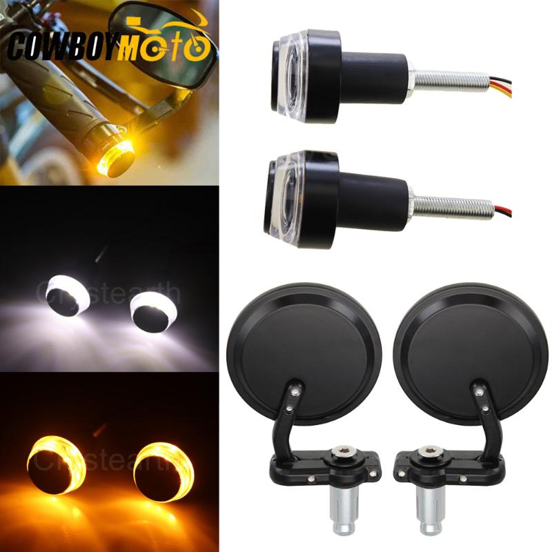 Motorcycle Bike 22mm 7/8" Handlebar End Mirrors Rearview Side Mirror Turn Signals Bar End Grips Plug Universal Cafe Racer Mirror
Motorcycle Bike 22mm 7/8" Handlebar End Mirrors Rearview Side Mirror Turn Signals Bar End Grips Plug Universal Cafe Racer Mirror