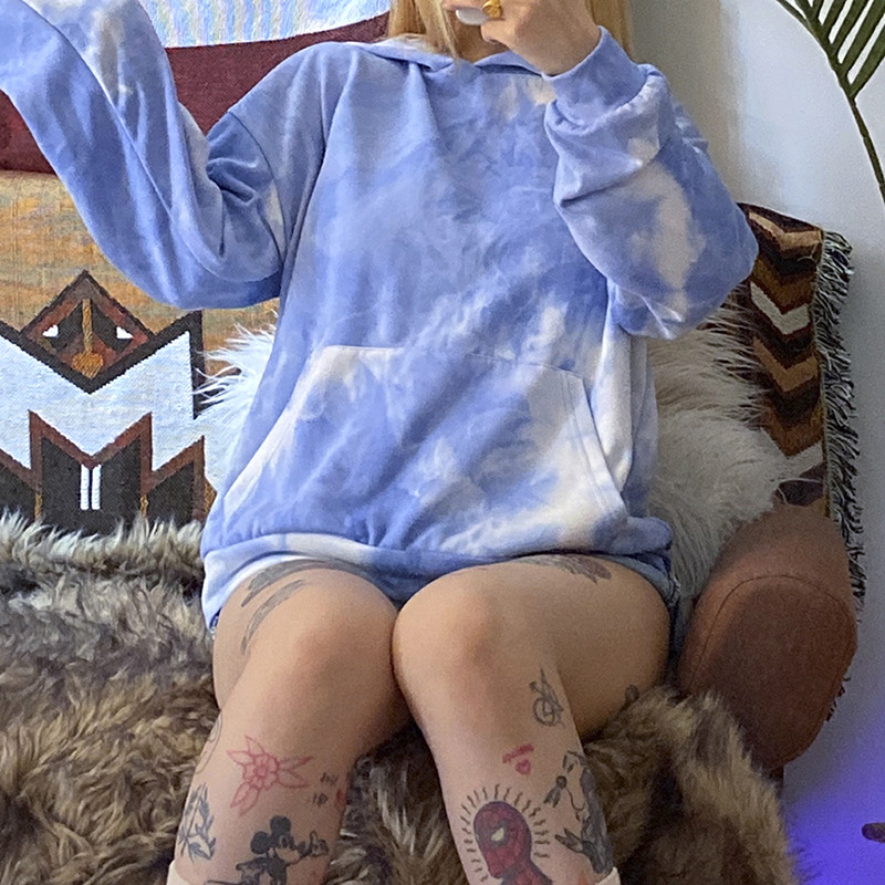 2020 autumn and winter new products fashion tie-dye small round neck loose hooded long sleeve sweater women, Kg-3
2020 autumn and winter new products fashion tie-dye small round neck loose hooded long sleeve sweater women, Kg-3