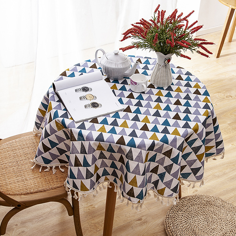 Thickened Polyester Cotton Round Tablecloth Fashion Print Pattern Cover Fringed tablecloth Cover Table Cloth for Home, No fringed lace
Thickened Polyester Cotton Round Tablecloth Fashion Print Pattern Cover Fringed tablecloth Cover Table Cloth for Home, No fringed lace