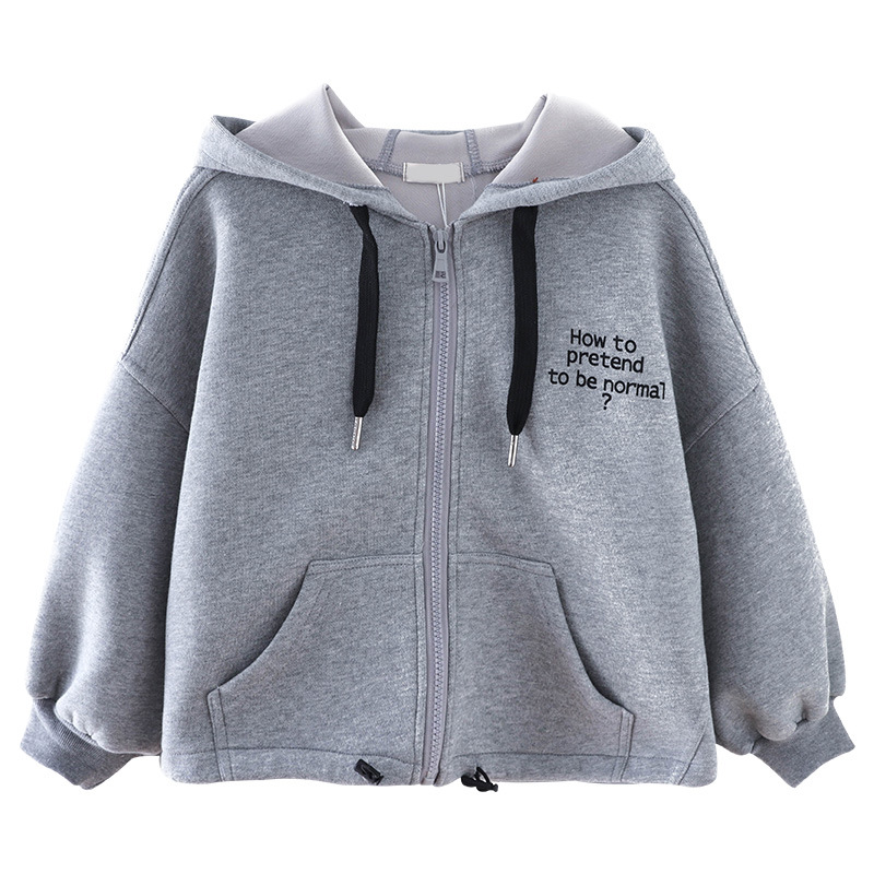 Teen Girls Hooded Autumn Jacket 2020 New Arrival Fashion Children Casual Coat Letter Printing Kids Girls Jacket Pocket, #1035, Gray
Teen Girls Hooded Autumn Jacket 2020 New Arrival Fashion Children Casual Coat Letter Printing Kids Girls Jacket Pocket, #1035, Gray
