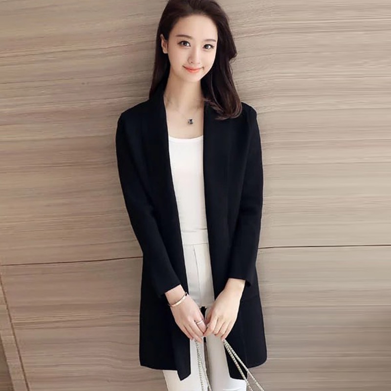 Korean Style Loose Casual Solid Color Knit Cardigan Fashion Trend Long-sleeved Women's Coat, Black
Korean Style Loose Casual Solid Color Knit Cardigan Fashion Trend Long-sleeved Women's Coat, Black