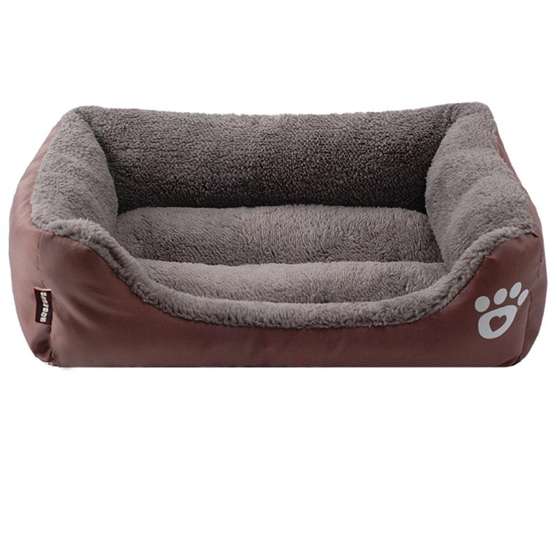 S-2XL 8Colors Pet Sofa Dog Beds Waterproof Bottom Dog House Soft Fleece Nest Baskets Mat Autumn Winter Waterproof Kennel