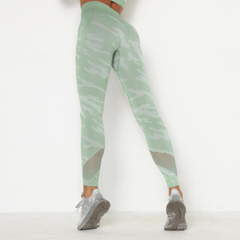 SALSPOR Women Seamless Yoga Pants Camouflage High Waist Push Up Gym Leggings Sport Fitness Running Breathable Leggings Female