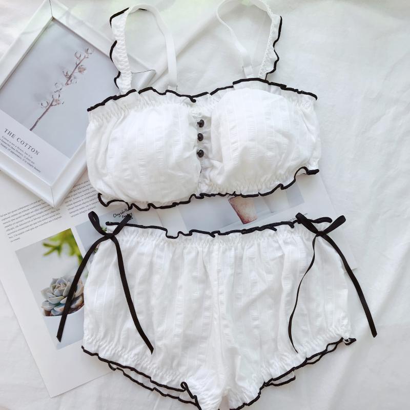 Japanese Lolita Cotton Ruffles Bare Top Intimates Sexy Young Girl Kawaii Bra & Brief Sets Student Underwear Bra and Panty Set, Pink
Japanese Lolita Cotton Ruffles Bare Top Intimates Sexy Young Girl Kawaii Bra & Brief Sets Student Underwear Bra and Panty Set, Pink