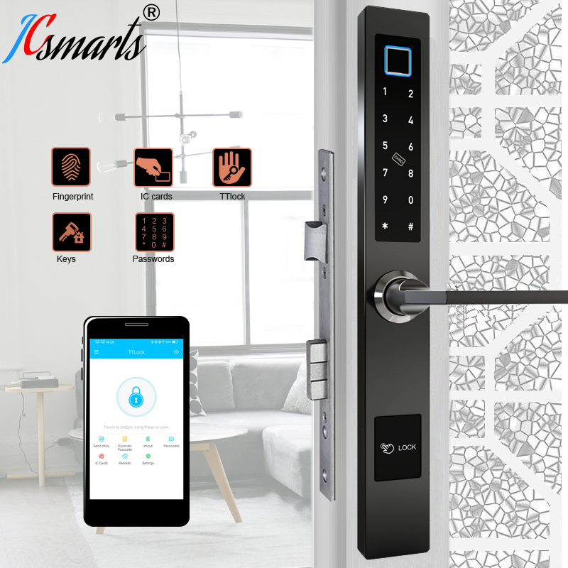 Waterproof European Stylelock Bluetooth fingerprint access electronic Smart door lock For Aluminum Glass Door
Waterproof European Stylelock Bluetooth fingerprint access electronic Smart door lock For Aluminum Glass Door