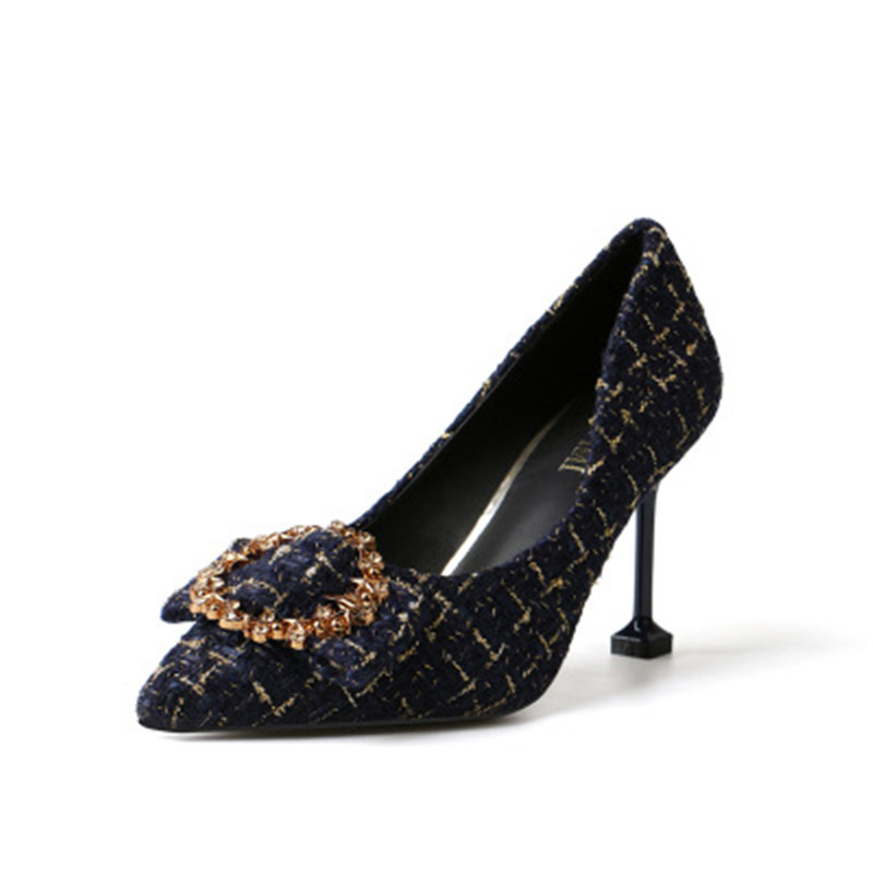 Fall 2020 new sexy women's high heels diamond cat cat high heels