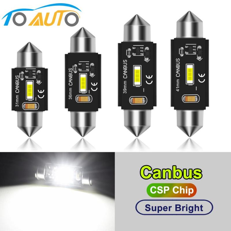 

Festoon 31mm 36mm 39mm 41mm LED C5W LED Car Lights Canbus Error Free Bulb Interior Dome Door Map Light Auto Lamp 12V, As pic