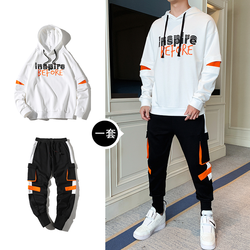 2020 Spring Autum Hip Hop Tracksuit Men Sportswear Sets Moda Hombre Sporting Suit Male Hooded Sweatshirt+pant Casual Men's Suit, Black
2020 Spring Autum Hip Hop Tracksuit Men Sportswear Sets Moda Hombre Sporting Suit Male Hooded Sweatshirt+pant Casual Men's Suit, Black