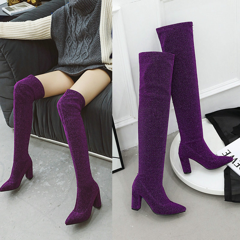 Autumn Winter Warm Long Boots Bling leopard Socks Boots Women Over The Knee High Plus Size High Heeled Shoes Woman, Black
Autumn Winter Warm Long Boots Bling leopard Socks Boots Women Over The Knee High Plus Size High Heeled Shoes Woman, Black